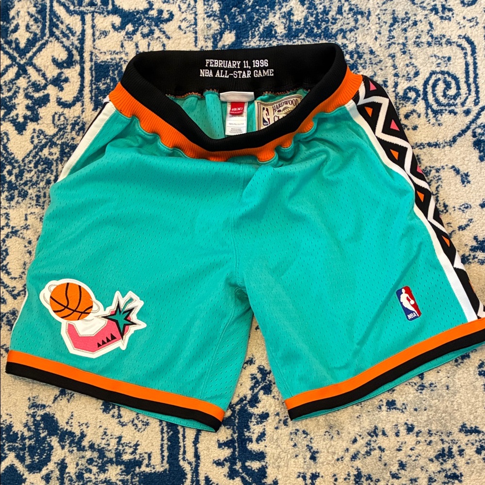 Mitchell & Ness Teal NBA AUTHENTIC 1996 All-Star Game Shorts M/Size 40